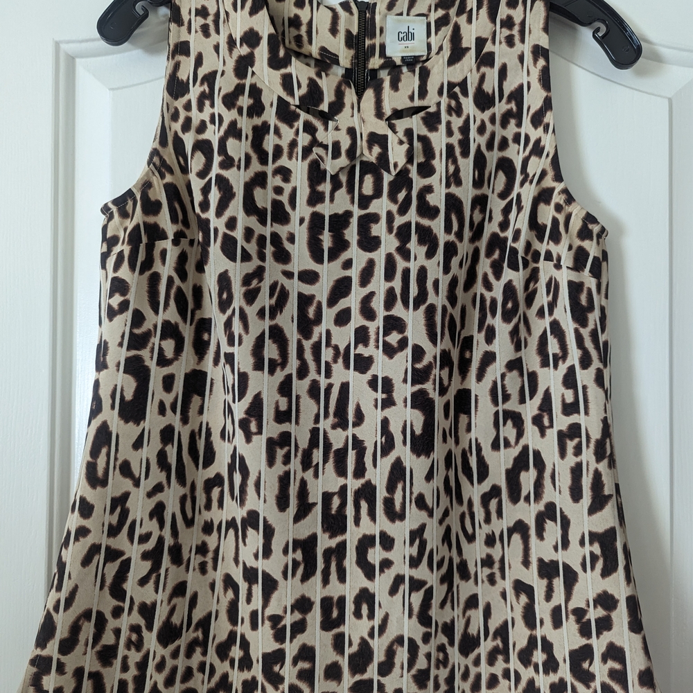 Cabi Leopard Print Sleeveless Top